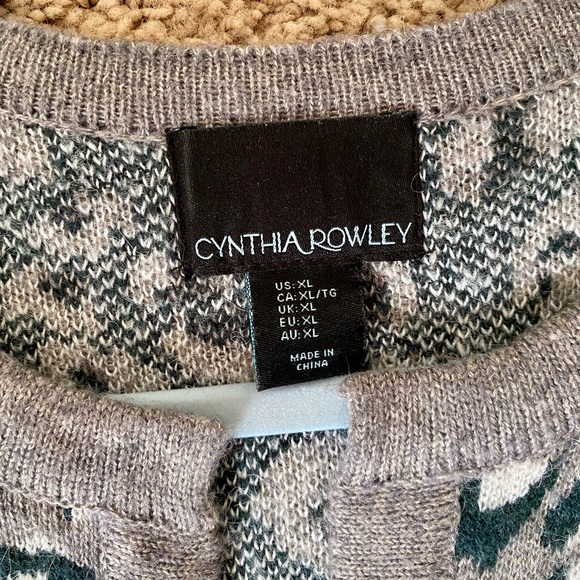 Cynthia Rowley Alpaca Blend Leopard Print Long Knit Cardigan - Picture 5 of 6